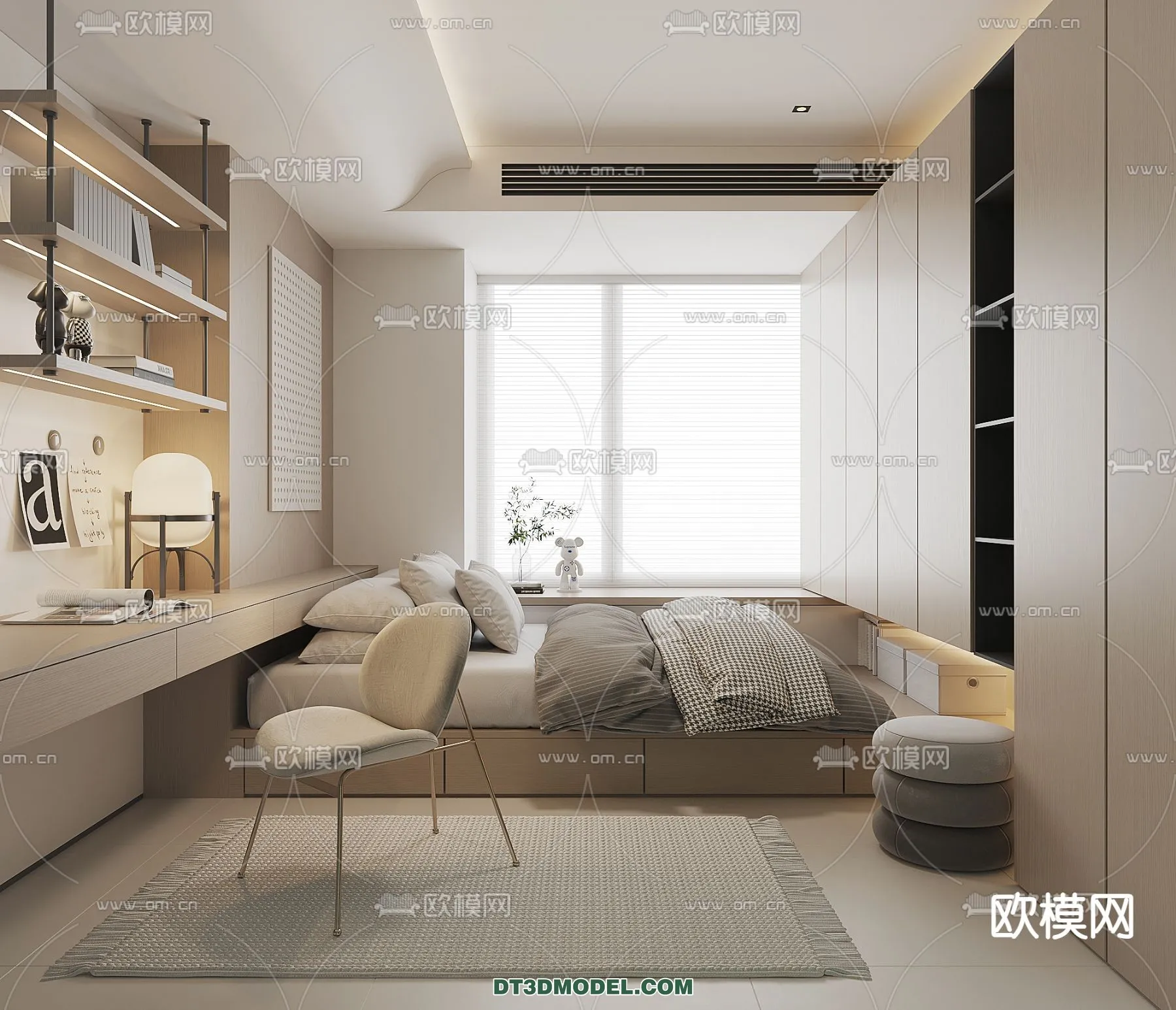 Tatami Bedroom – Japan Bedroom – 3D Scene – 058