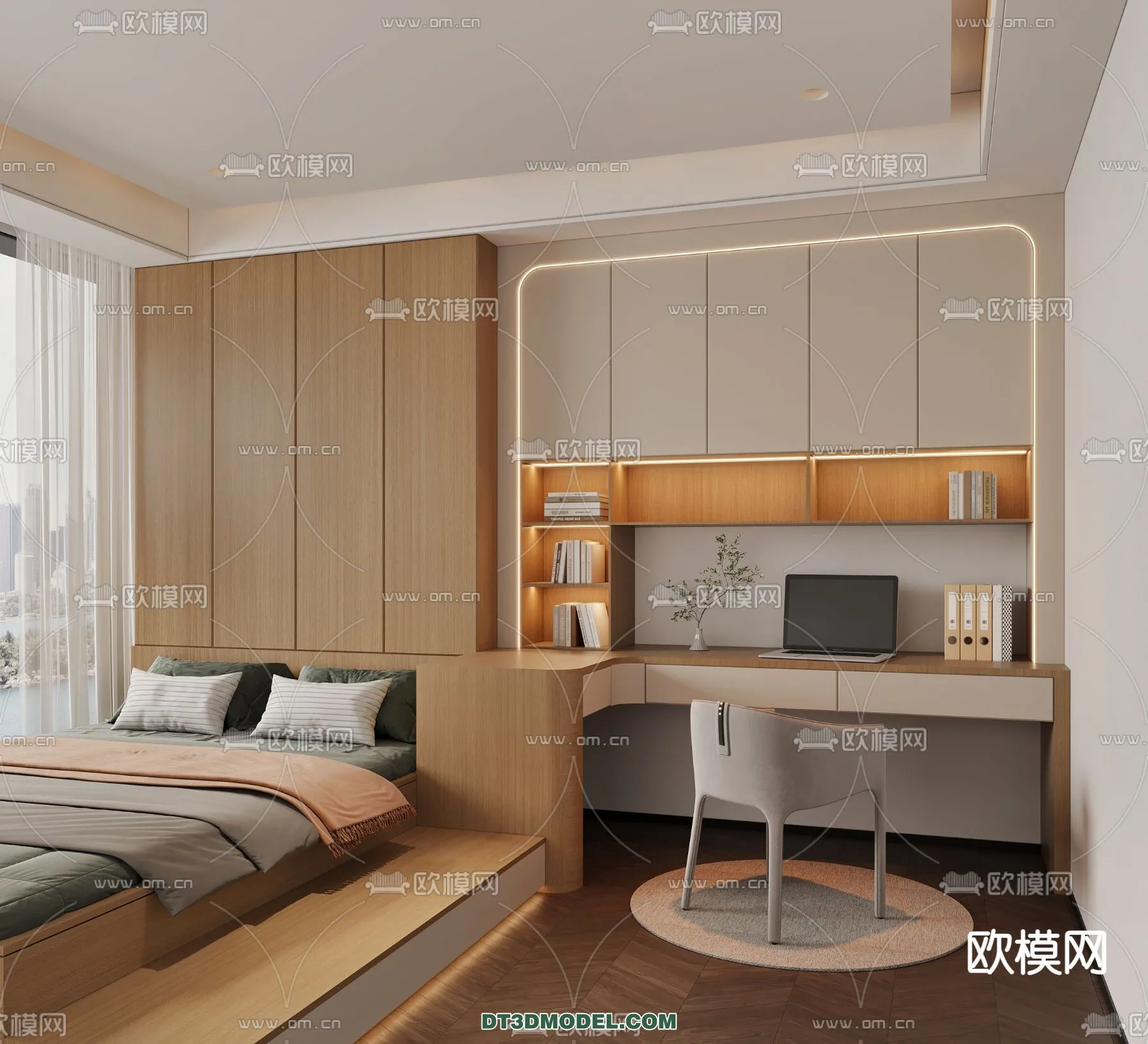 Tatami Bedroom – Japan Bedroom – 3D Scene – 063