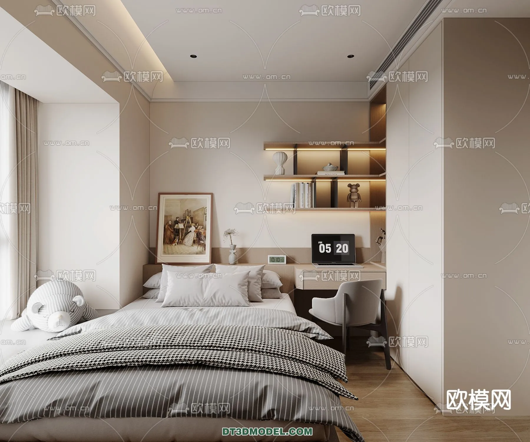 Tatami Bedroom – Japan Bedroom – 3D Scene – 073
