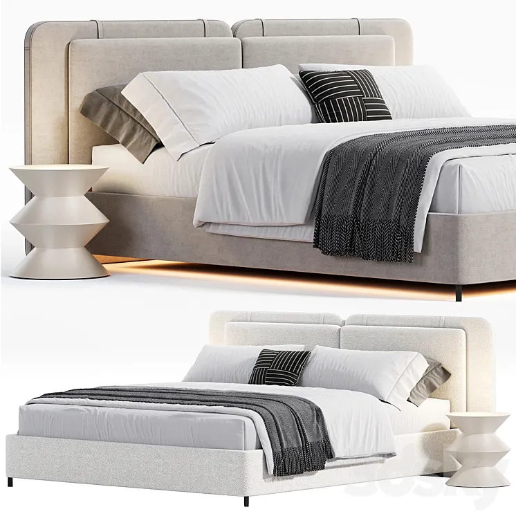 Tatlin soft bed By Minotti 3DS Max Model