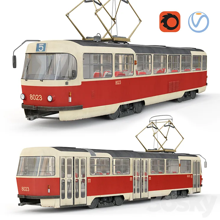 Tatra tram T3 3DS Max