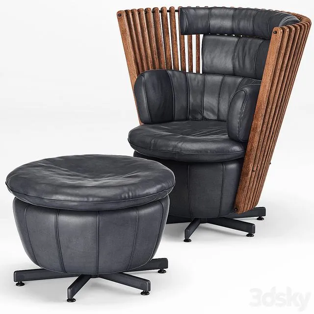 Tavarua Arm Chair Tavarua Ottoman 3dsMax Model