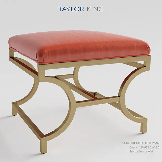 Taylor King L1414_OOB Cotai Ottoman 3DS Max Model