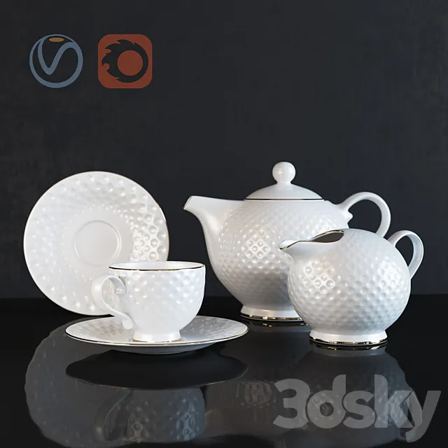 Tea Set “Golf” from the Royal Aurel 3DSMax File