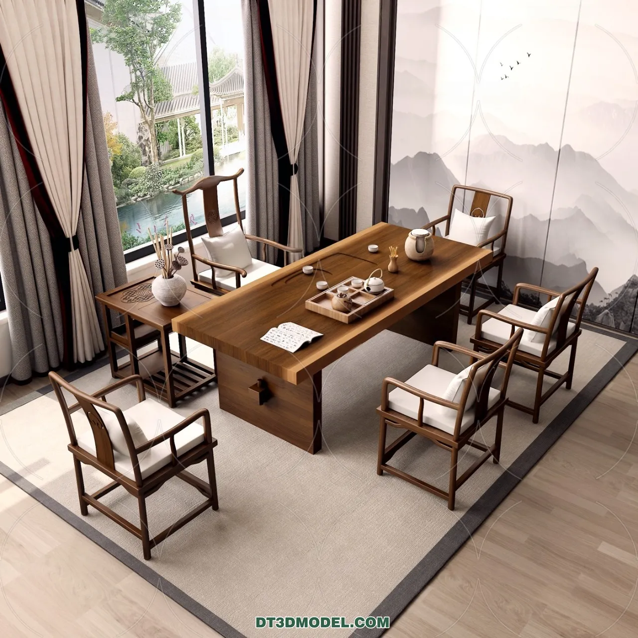 TEA TABLE – 3D Model For Interior Design – 160