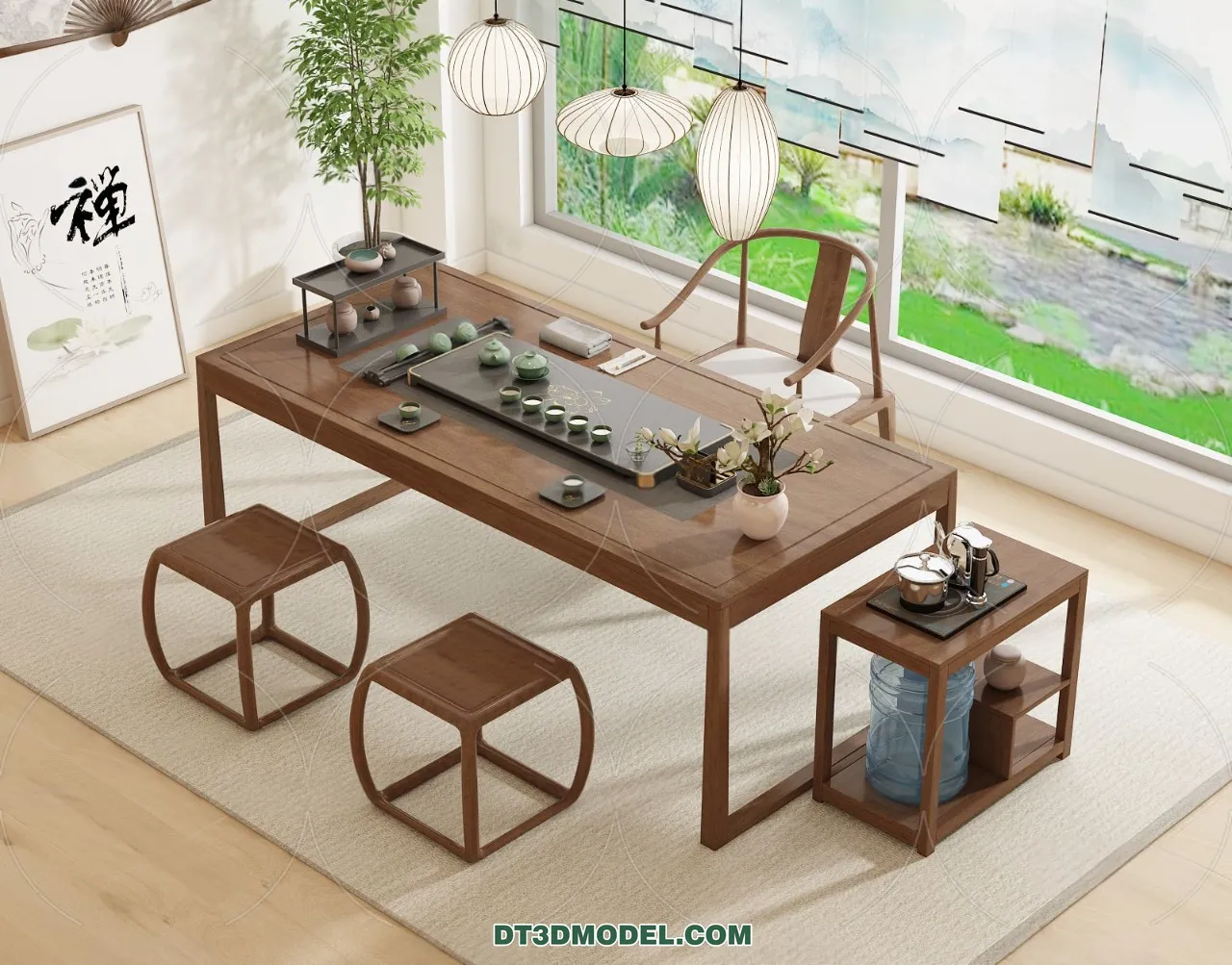 TEA TABLE – 3D Model For Interior Design – 162