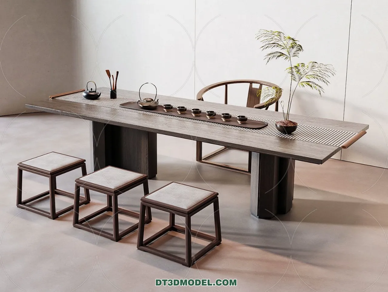 TEA TABLE – 3D Model For Interior Design – 164