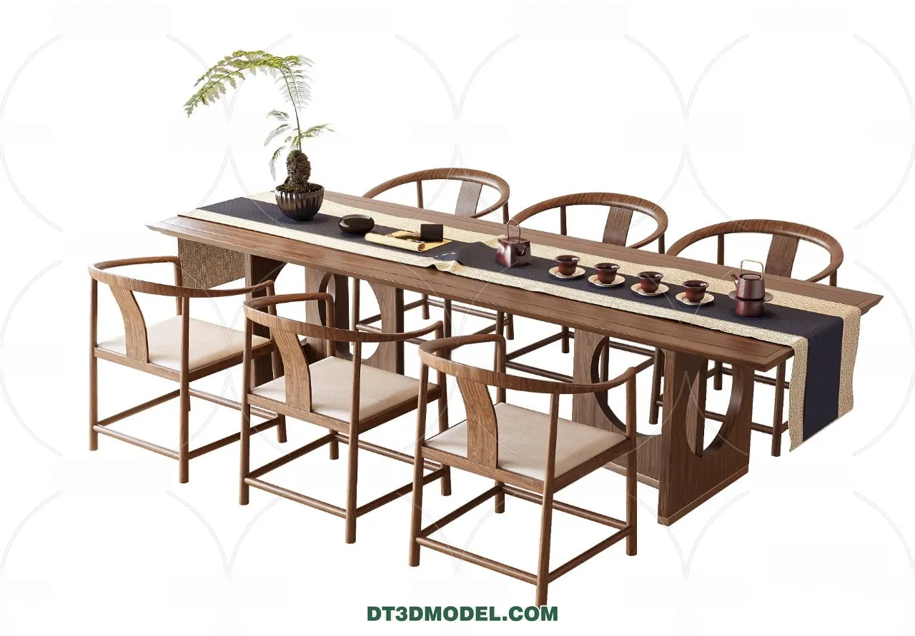 TEA TABLE – 3D Model For Interior Design – 166