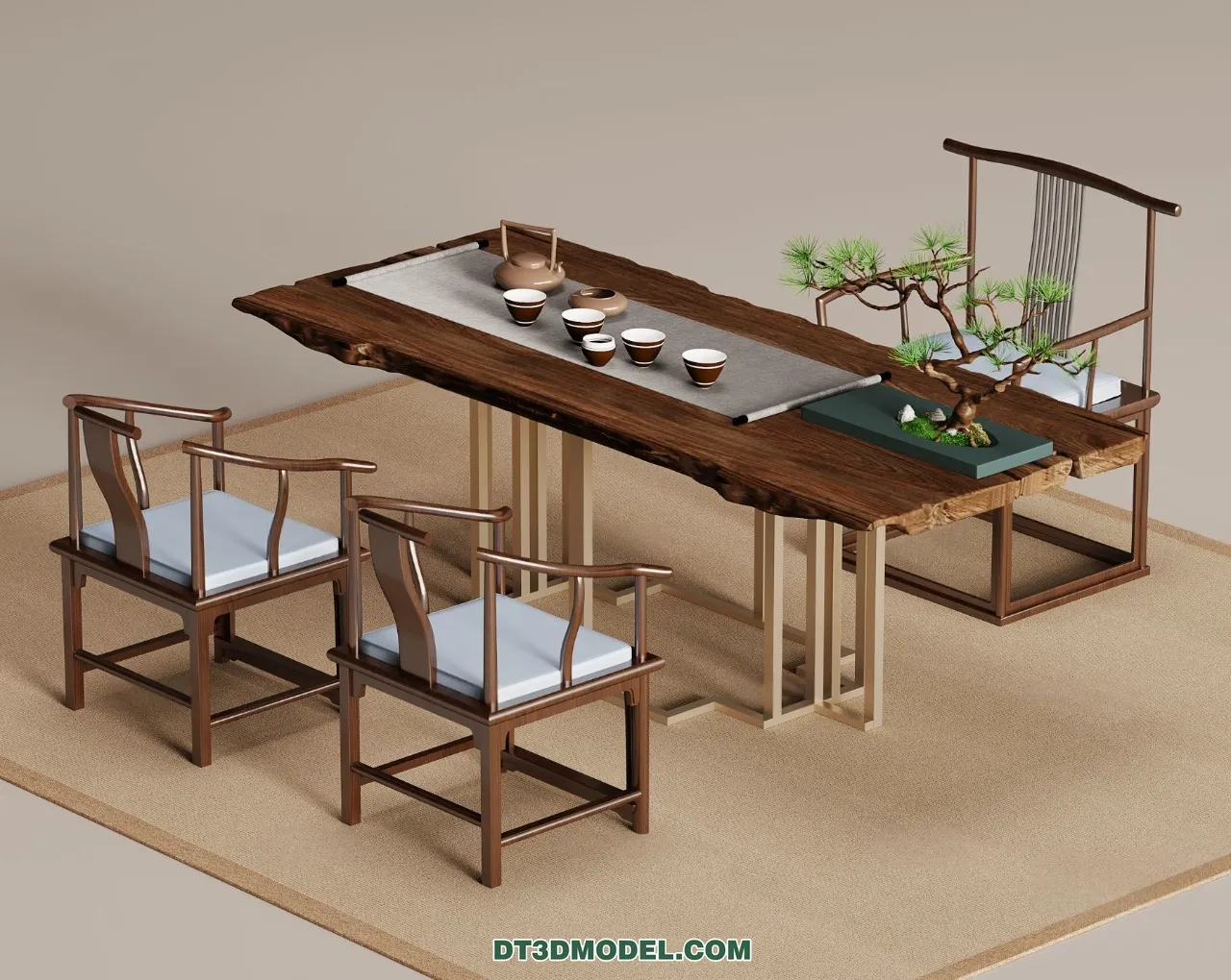 TEA TABLE – 3D Model For Interior Design – 194