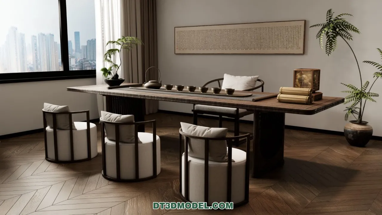 TEA TABLE – 3D Model For Interior Design – 199