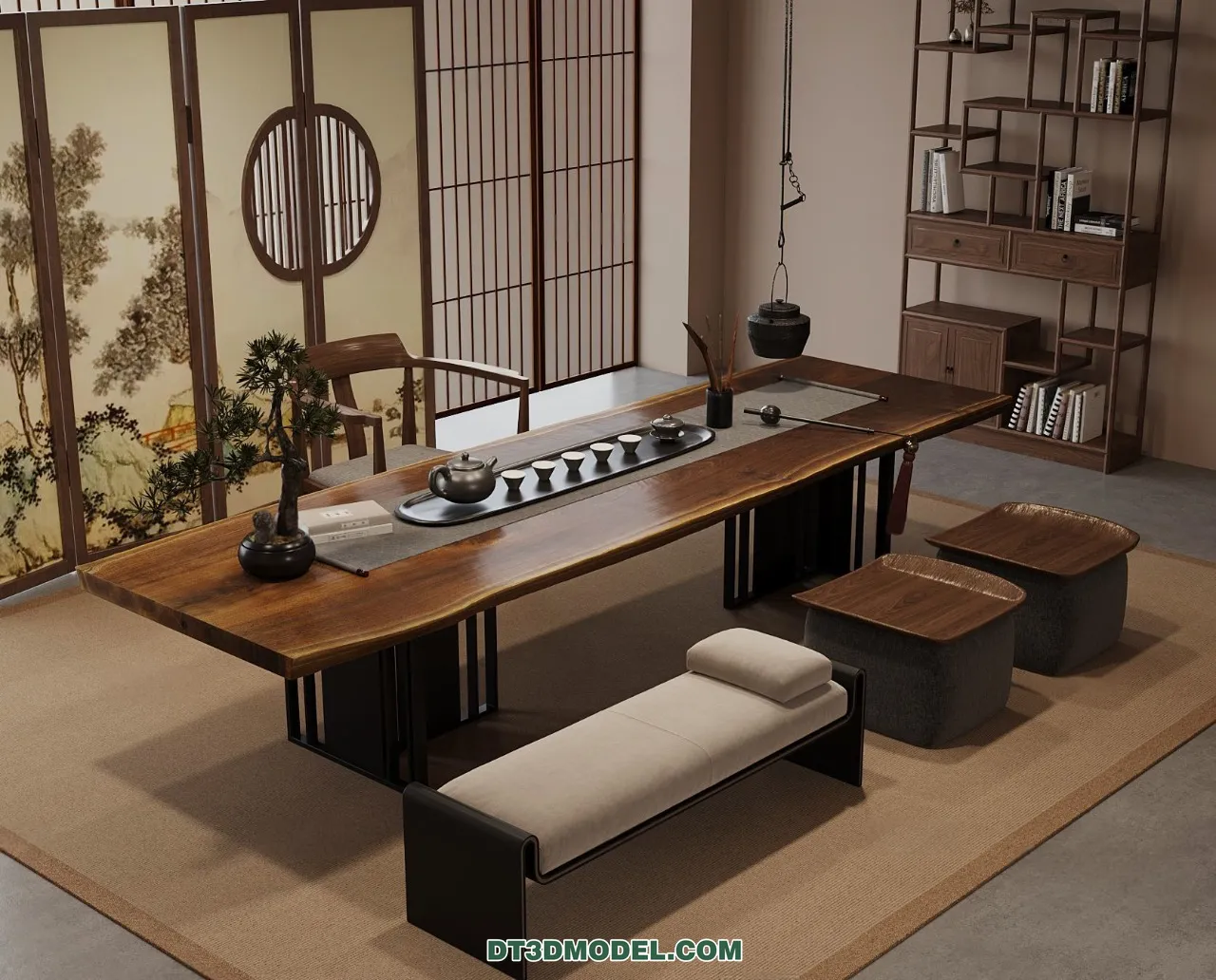 TEA TABLE – 3D Model For Interior Design – 203