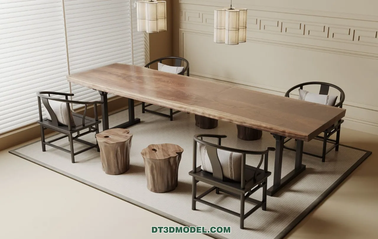 TEA TABLE – 3D Model For Interior Design – 215