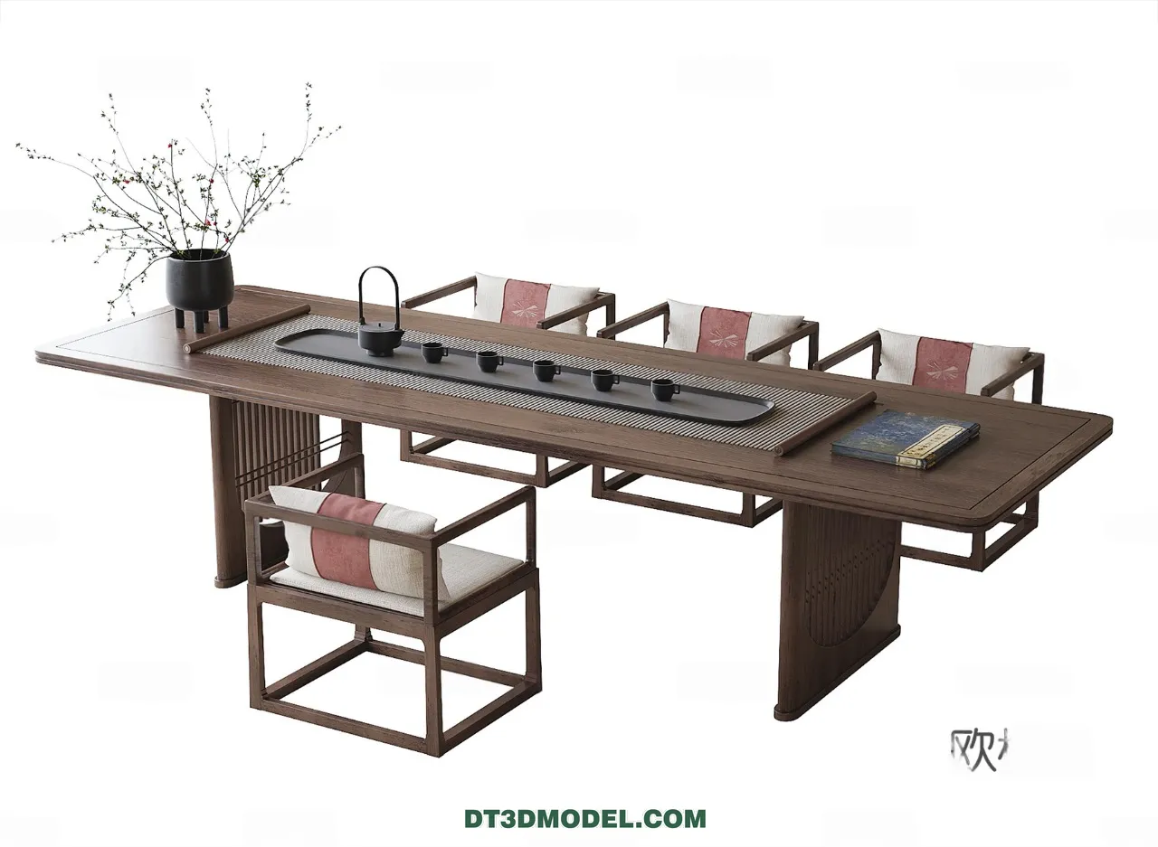 TEA TABLE – 3D Model For Interior Design – 223