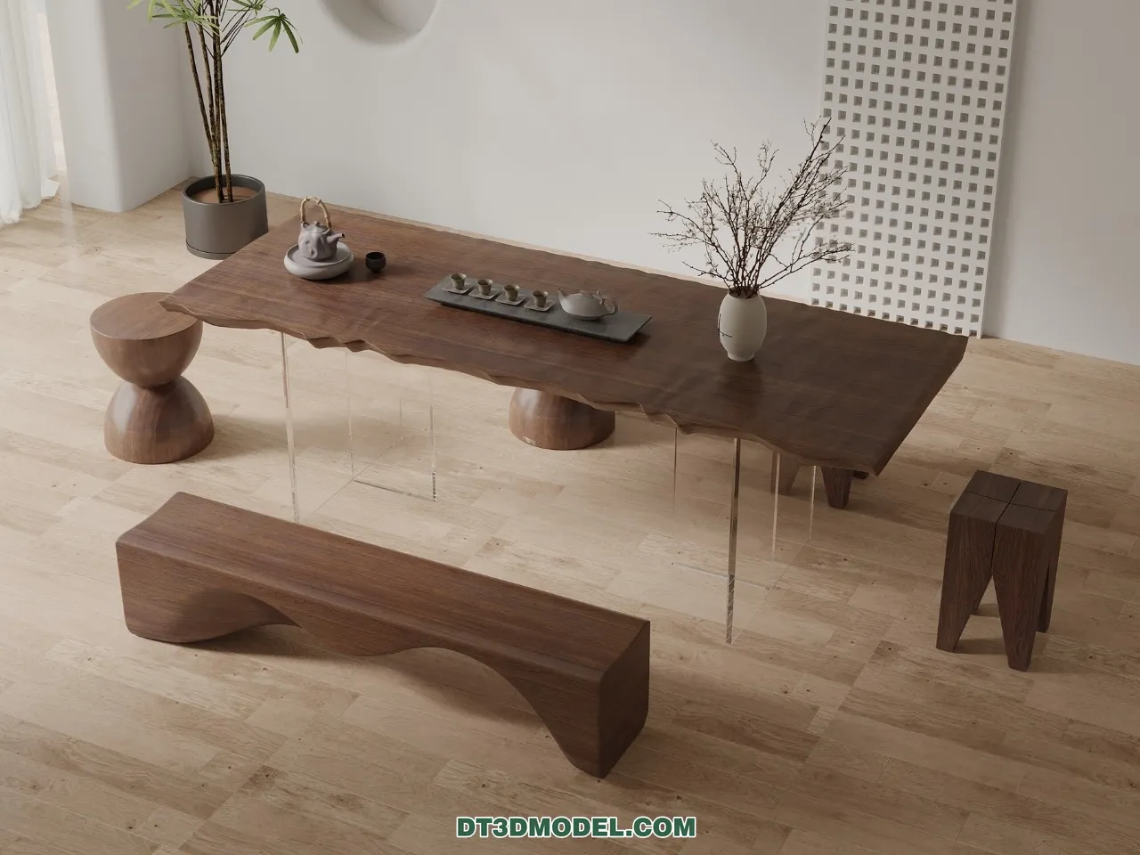 TEA TABLE – 3D Model For Interior Design – 225