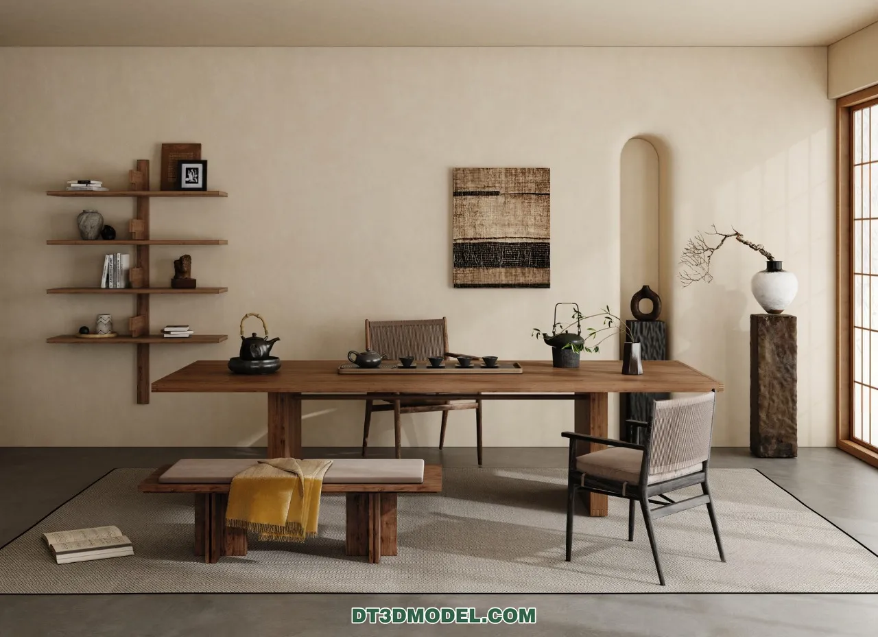 TEA TABLE – 3D Model For Interior Design – 235