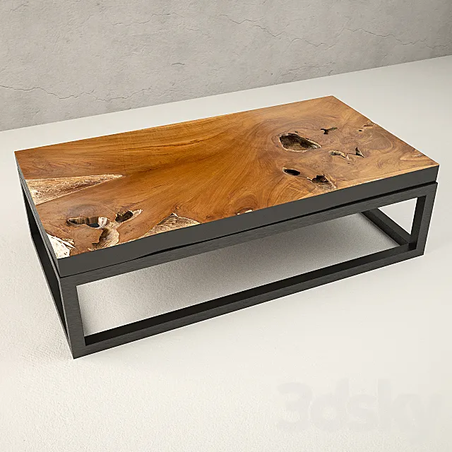 Teak Coffee Table 3DS Max Model