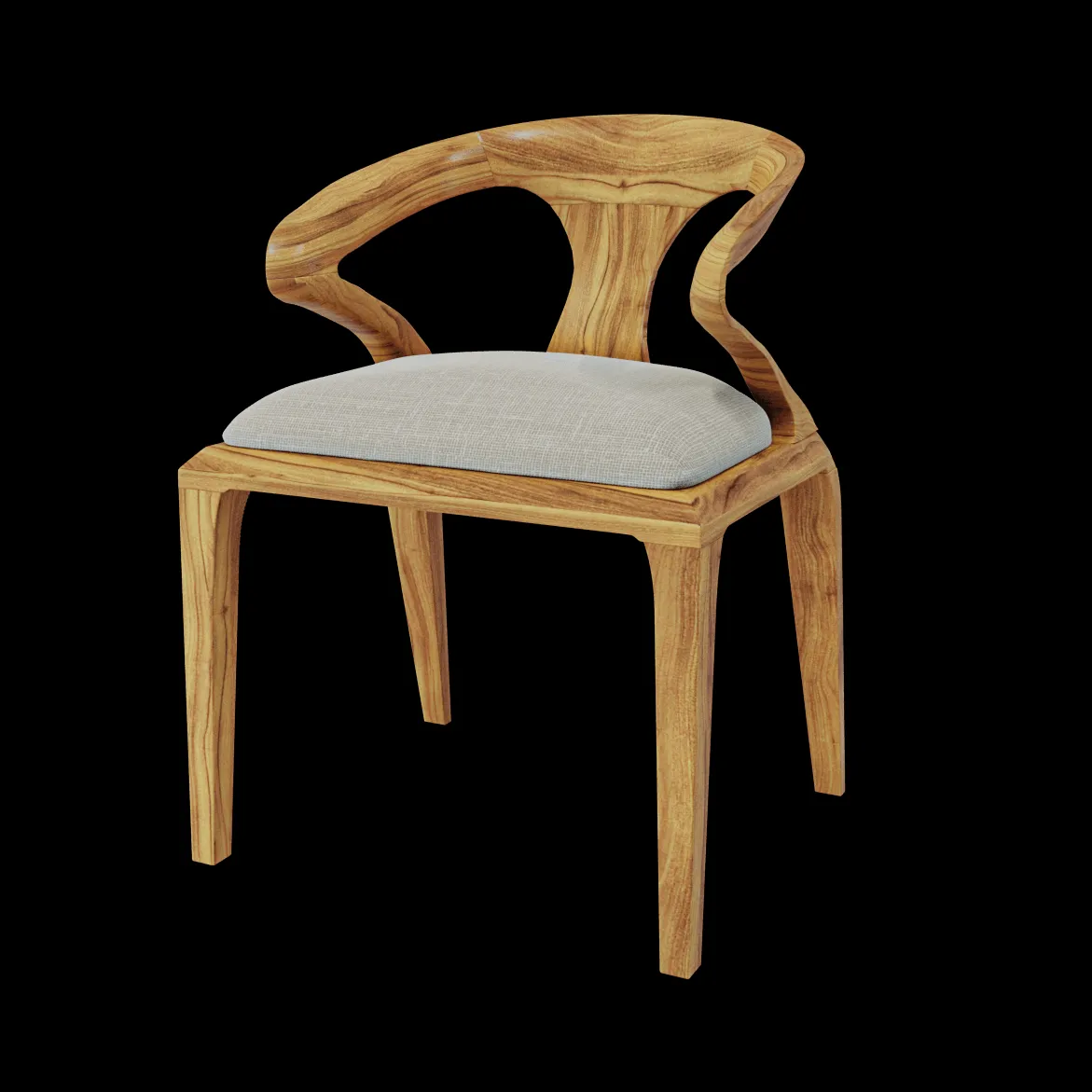 Teak House – Armchair Como Fabric Chocolate 3ds Max