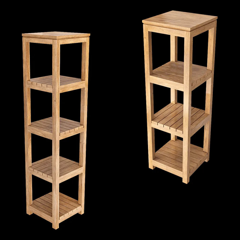 Teak House – Bathroom rack 3ds Max
