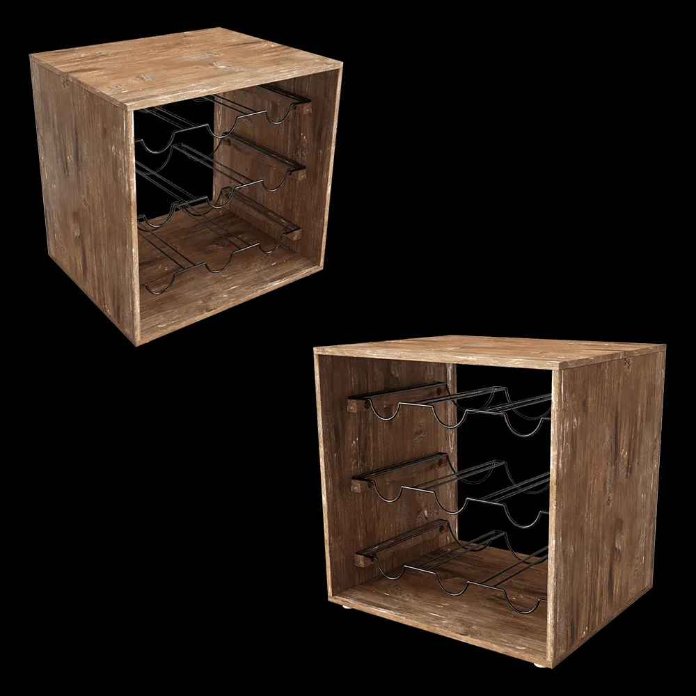 Teak House – Stand for bottles and glasses 42 3ds Max