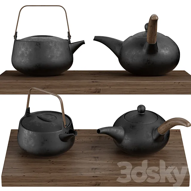 teapot set for coffee 3DSMax File
