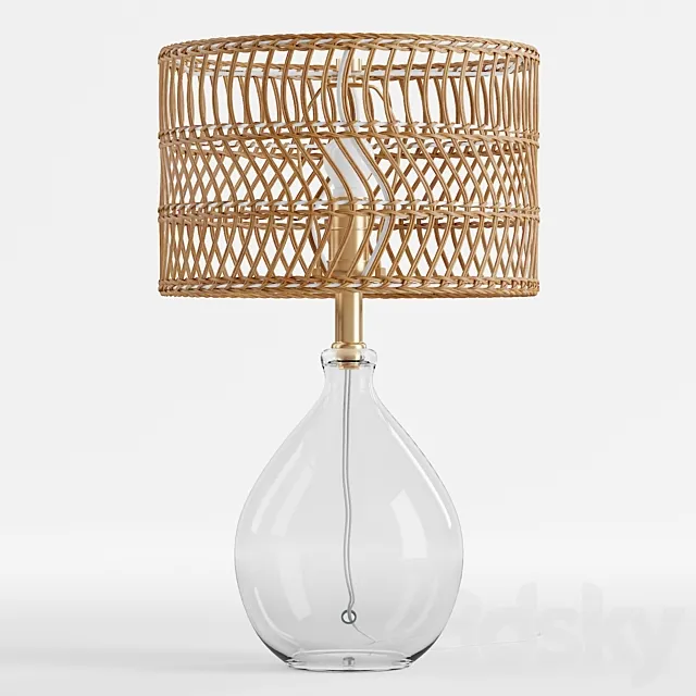 Teardrop Glass Table Lamp 3DS Max Model