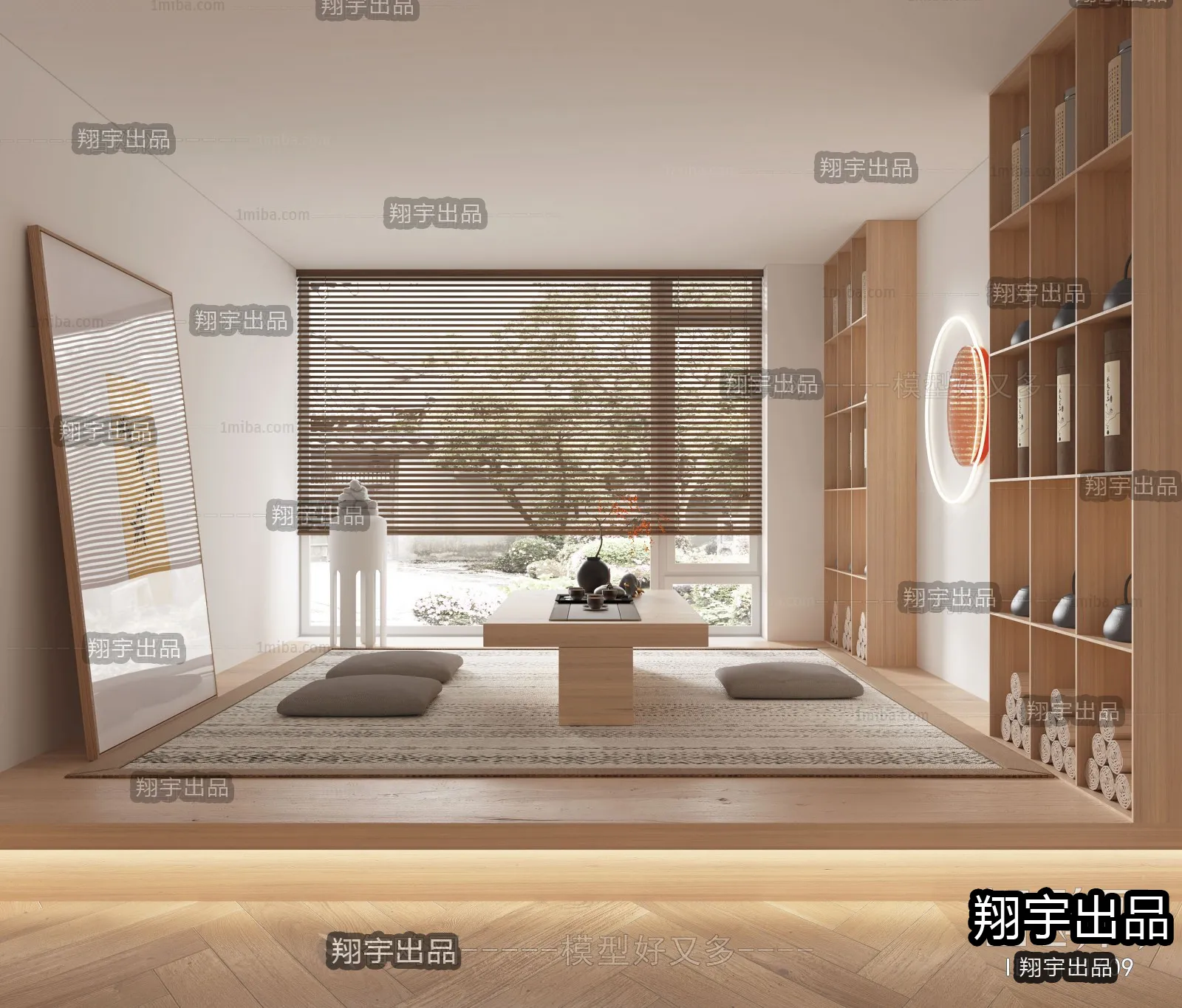 Tearoom 3D Interior Scene – Japanese Style – 001