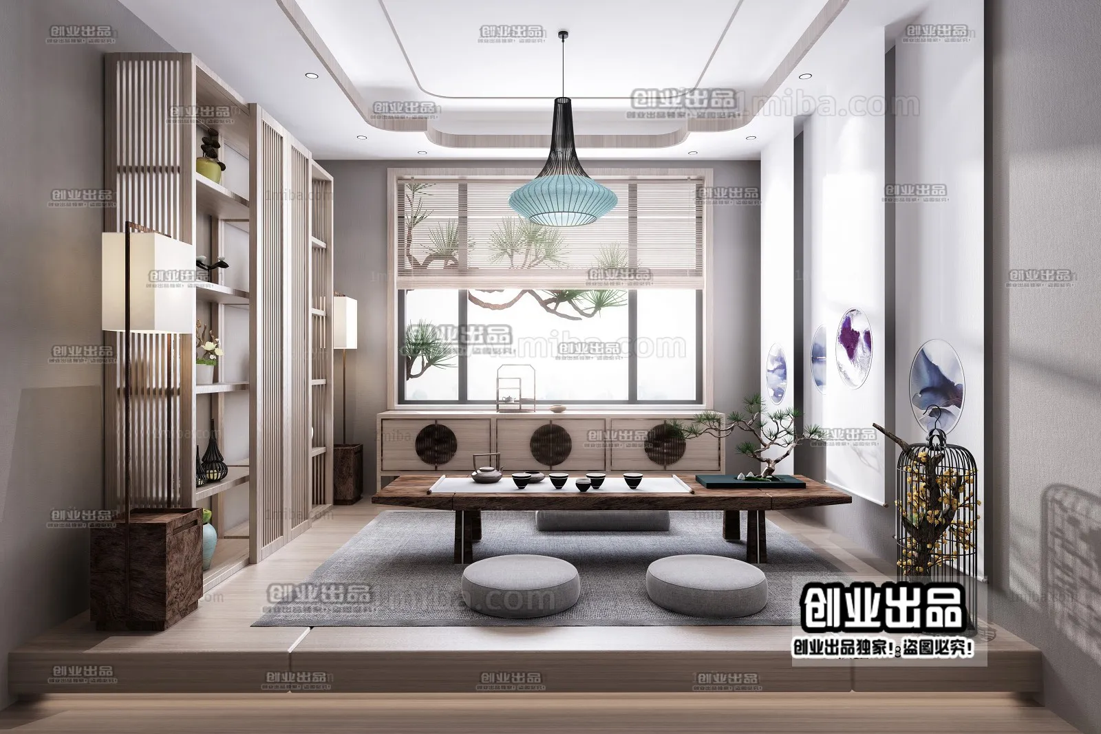 Tearoom 3D Interior Scene – Japanese Style – 004