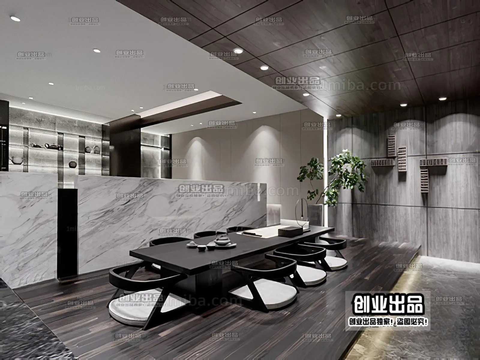 Tearoom 3D Interior Scene – Japanese Style – 006