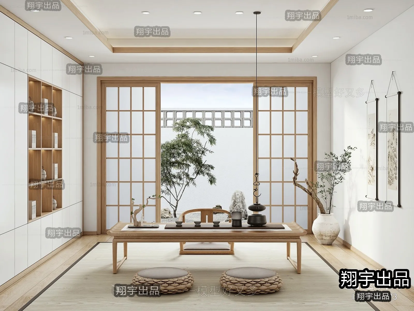 Tearoom 3D Interior Scene – Japanese Style – 010