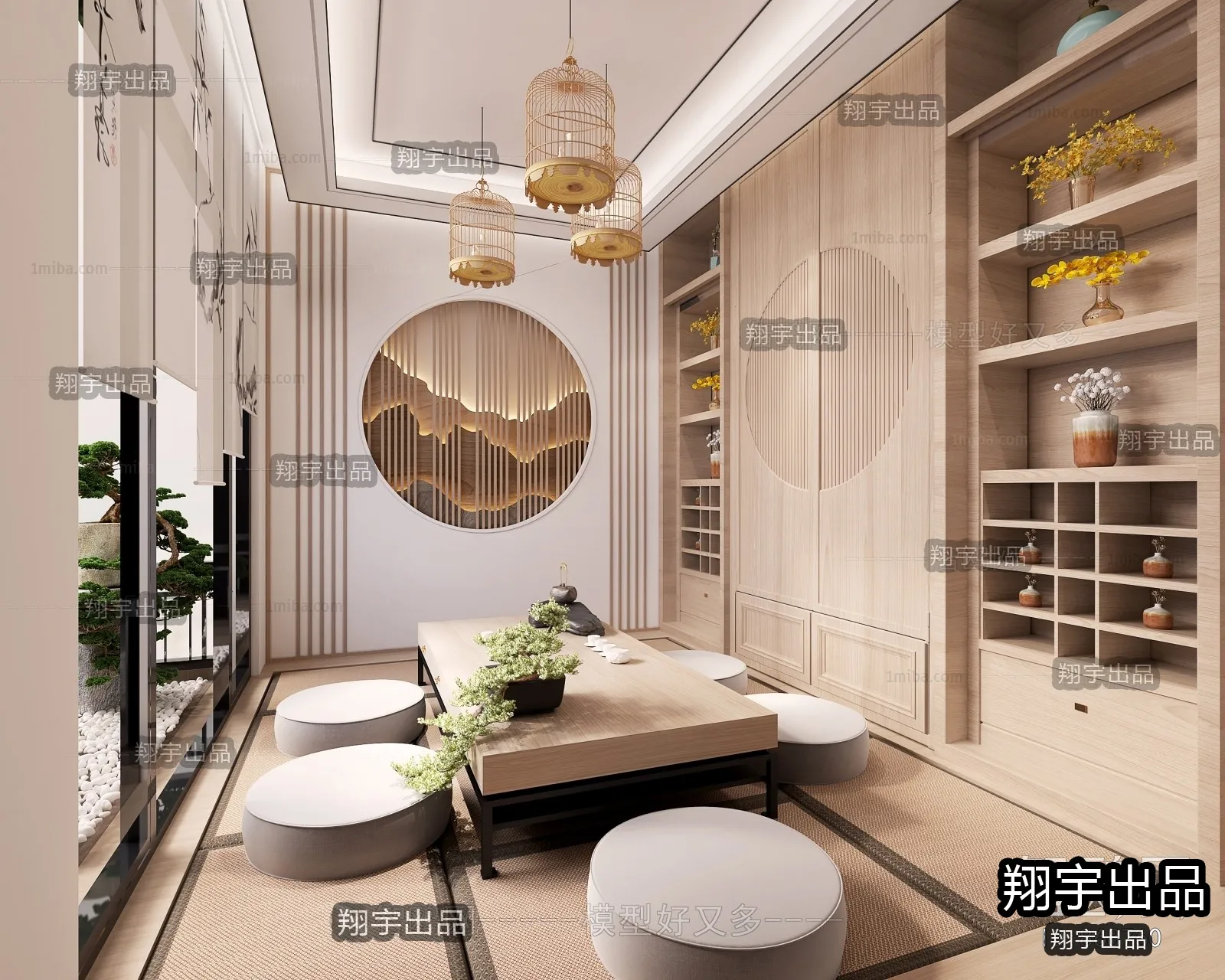 Tearoom 3D Interior Scene – Japanese Style – 013