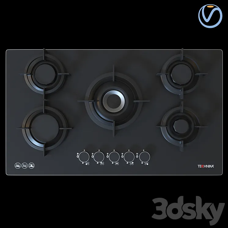 Technika Gas Cooktop H950STBGF Pro 3DS Max