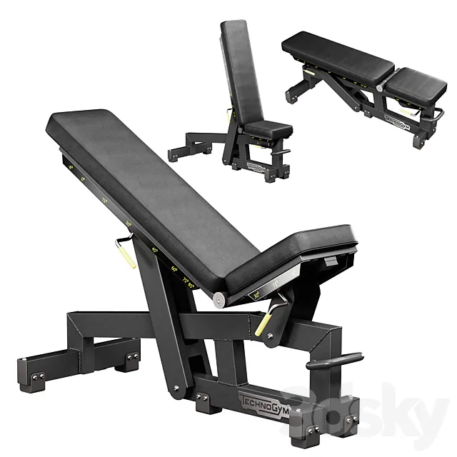 Technogym Adjustable Bench Pure 3ds Max