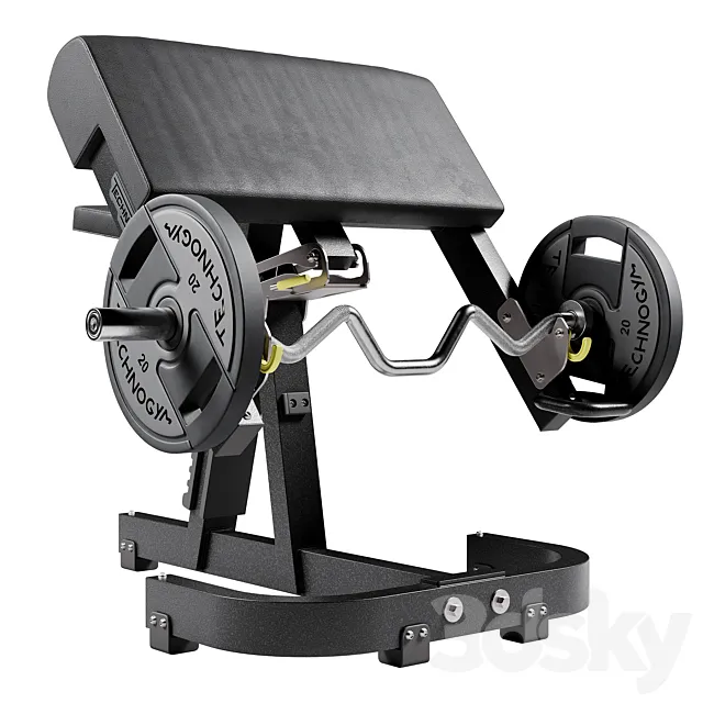 Technogym Scott Bench Pure 3DS Max Model