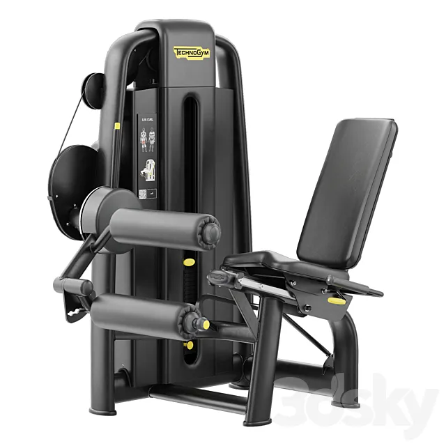 Technogym Selection 700 – Leg Curl 3ds Max