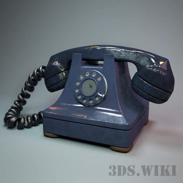 technology – Antique telephone set 3ds Max