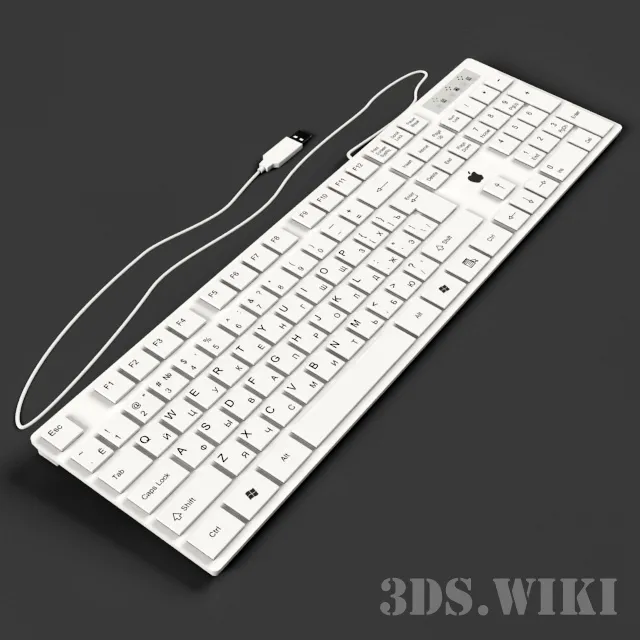 technology – Apple keyboard 3ds Max