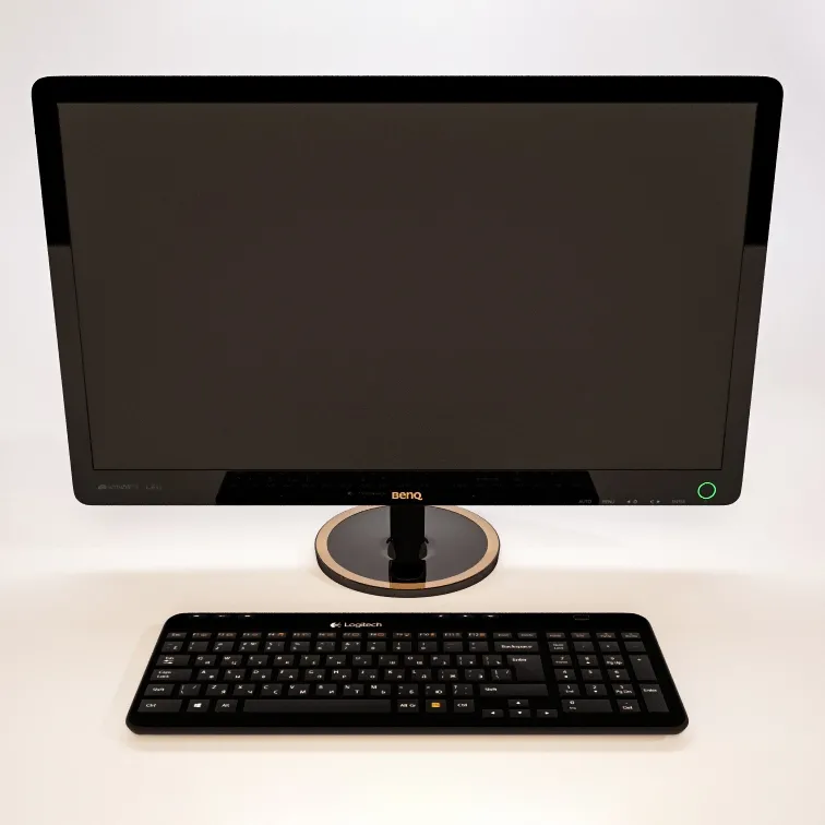 technology – BENQ Monitor + Logitech Keyboard 3ds Max