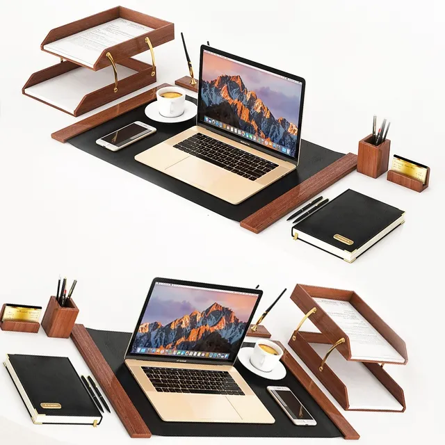 technology – Classic workplace with MacBook 3ds Max