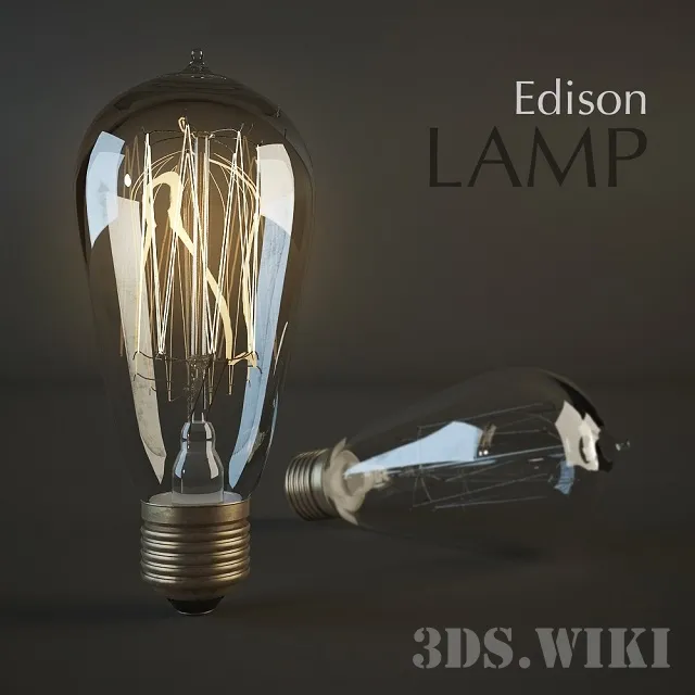 technology – Edison lamp 3ds Max