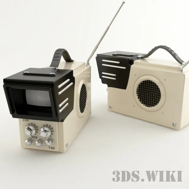 technology – Portable retro TV 3ds Max