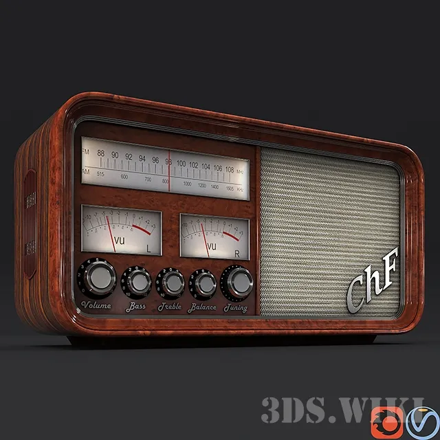 technology – Retro Radio by Christian Ferrari 3ds Max