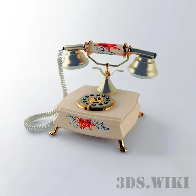 technology – Retro telephone “Spring” 3ds Max