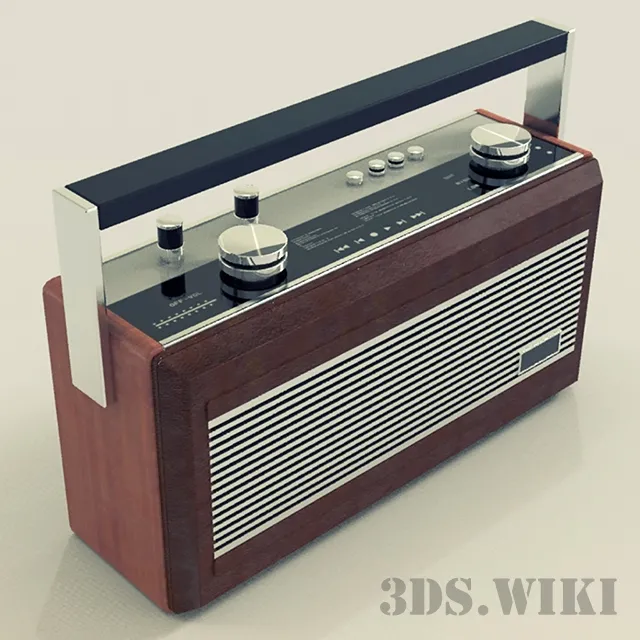technology – Roberts R900 Teak and Leather Radio 3ds Max
