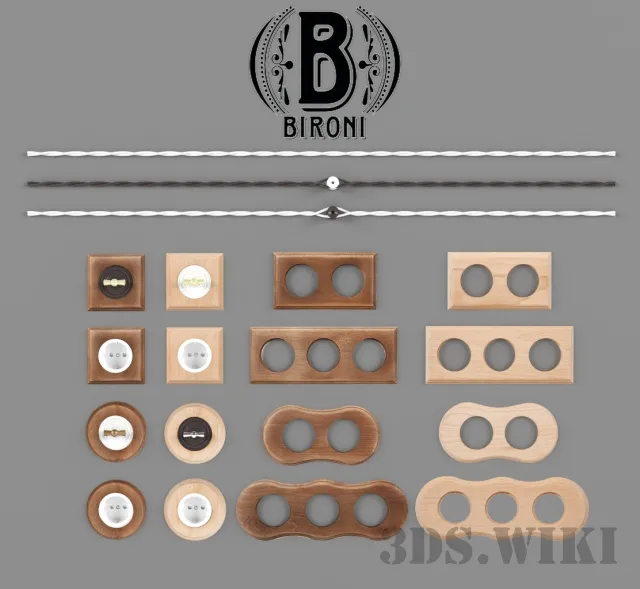 technology – Set of sockets and switches with cover plates from Bironi 3ds Max