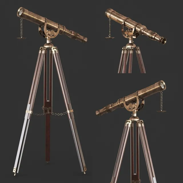 technology – Vintage Telescope 3ds Max