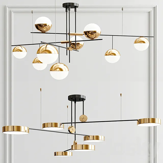 Technum Led Chandelier – 2 type 3ds Max