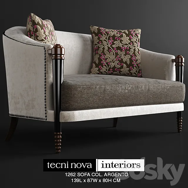 TECNINOVA-1262 SOFA COL. ARGENTO 3DS Max Model