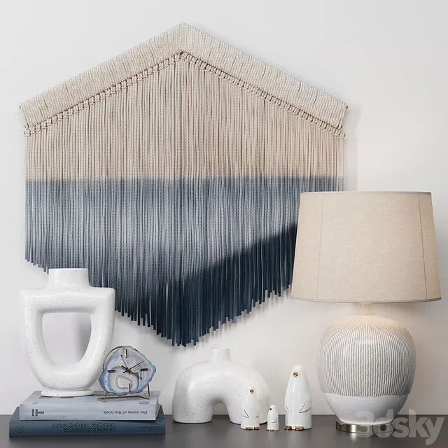 Teddy and Wool Macrame Decor Set 03 3dsMax Model