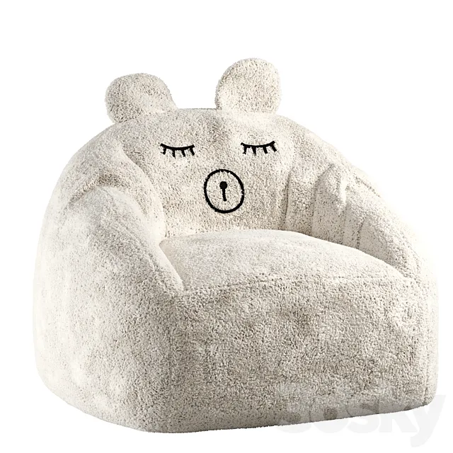 Teddy bear chair Midou La Redoute 3ds Max