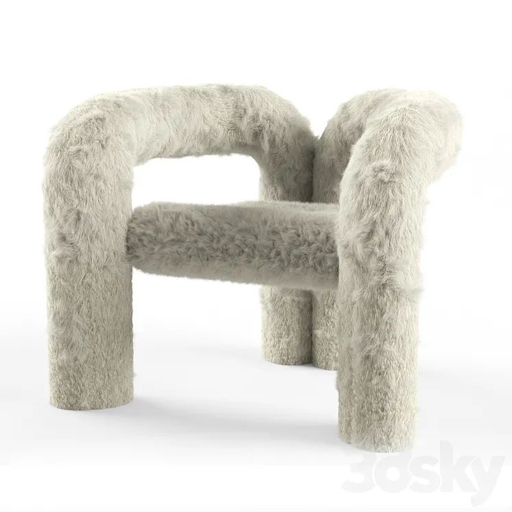 Teddy chair 3DS Max Model